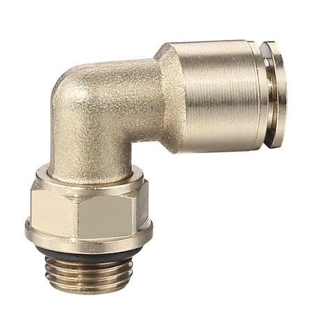 Technifit Fitting, PTC, Male Hex Elbow, Swivel, Brass 10mm x 1/4" Male Uni Thd B10-U02ML